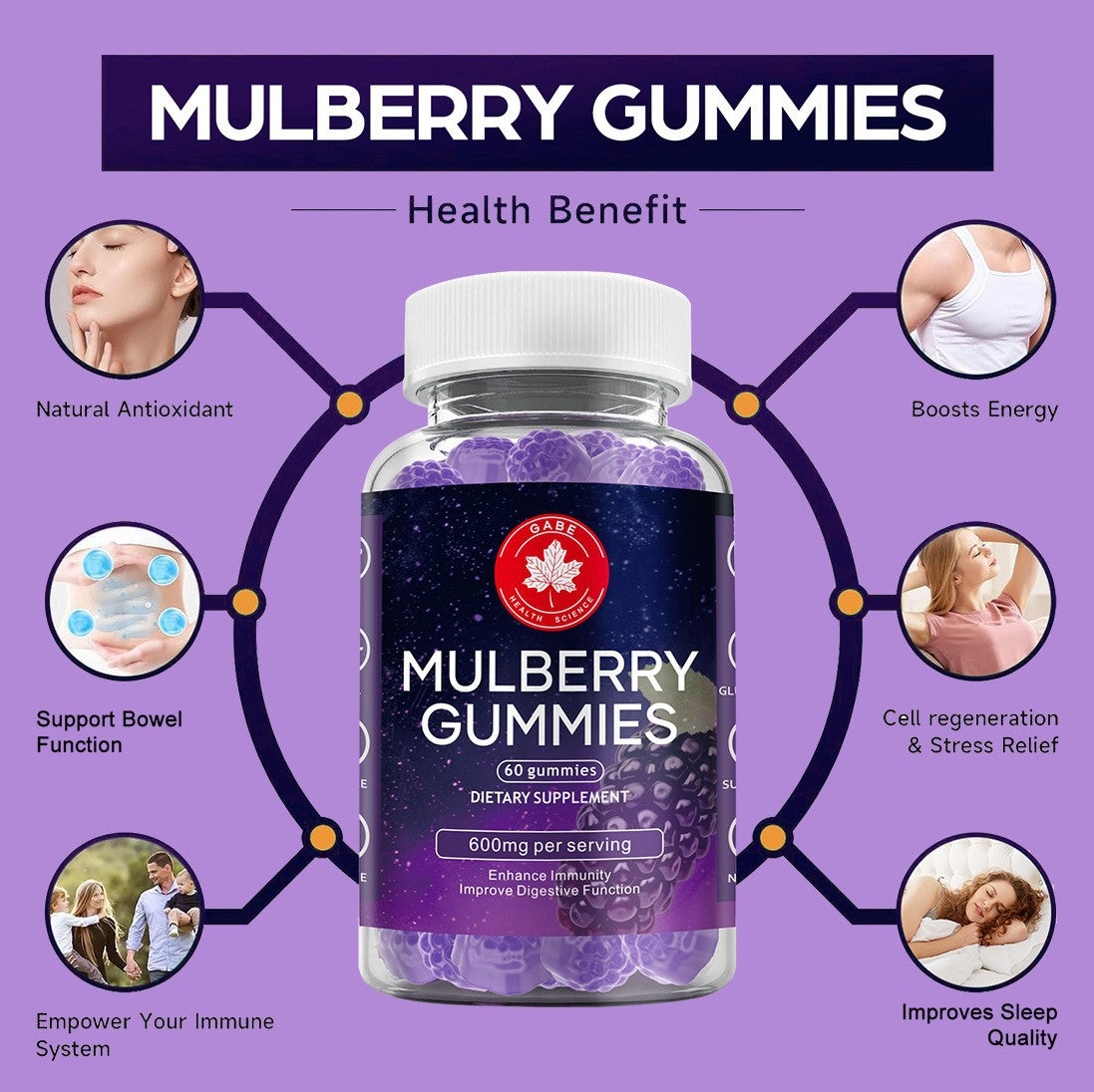 Melatonin Gummies – Natural Sleep Support (60 Count)